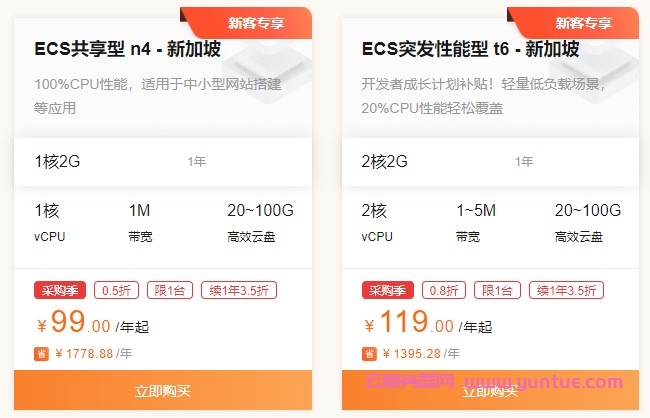 阿里云新用户租用服务器，价格最便宜的云服务器推荐(图4)