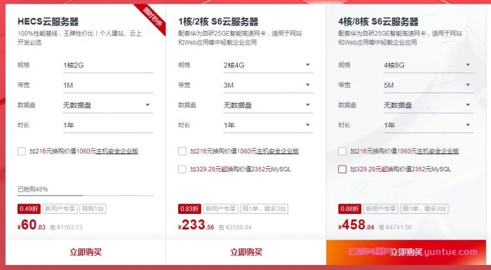 双11云服务器购买指南?腾讯云、阿里云、华为云对比(图4)