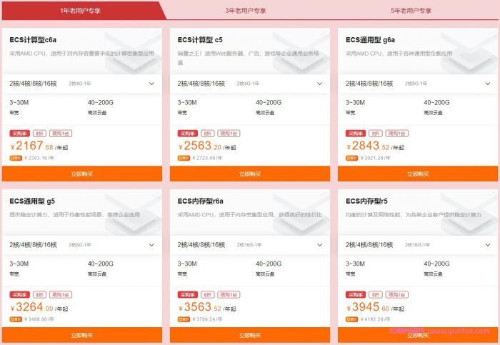 阿里云服务器ECS分会场：老用户续费6.5折起;节省计划年卡4.9折惠购(图3)