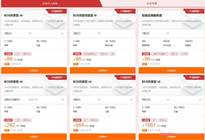 阿里云服务器ECS分会场：老用户续费6.5折起;节省计划年卡4.9折惠购(图2)