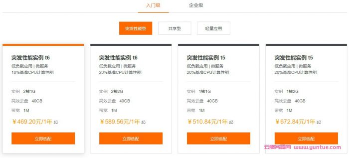 阿里云ecs突发性能型t6云服务器适合外贸企业网站吗?(图1)