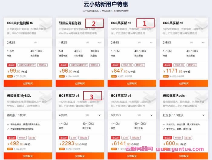 阿里云新用户优惠活动：2核2G云服务器仅99元/年;2核4G云主机仅847.8元/3年(图2)