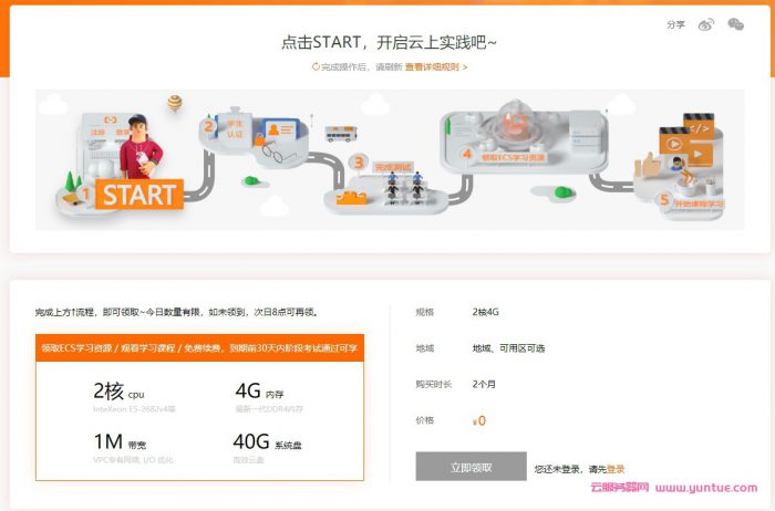 阿里云学生机免费领取攻略：阿里云学生机0元白嫖两个月(图1)