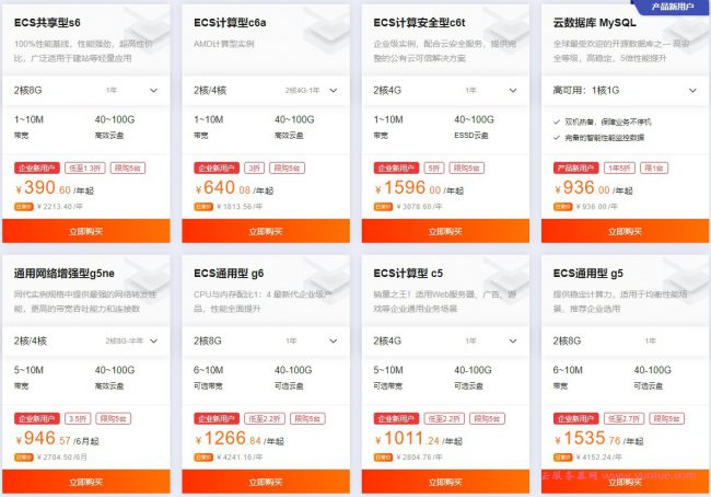 2021年阿里云小站云服务器活动价格表(图3)