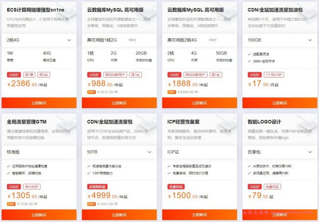 2021年阿里云小站云服务器活动价格表(图4)