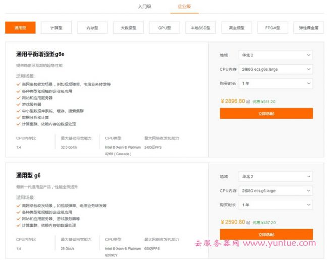 阿里云企业级服务器多少钱一年?阿里云企业云服务器租用费用说明(图2)