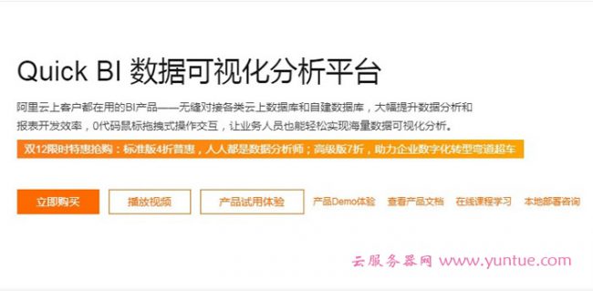 阿里云Quick BI数据可视化分析平台：标准版4折普惠,人人都是数据分析师(图1)