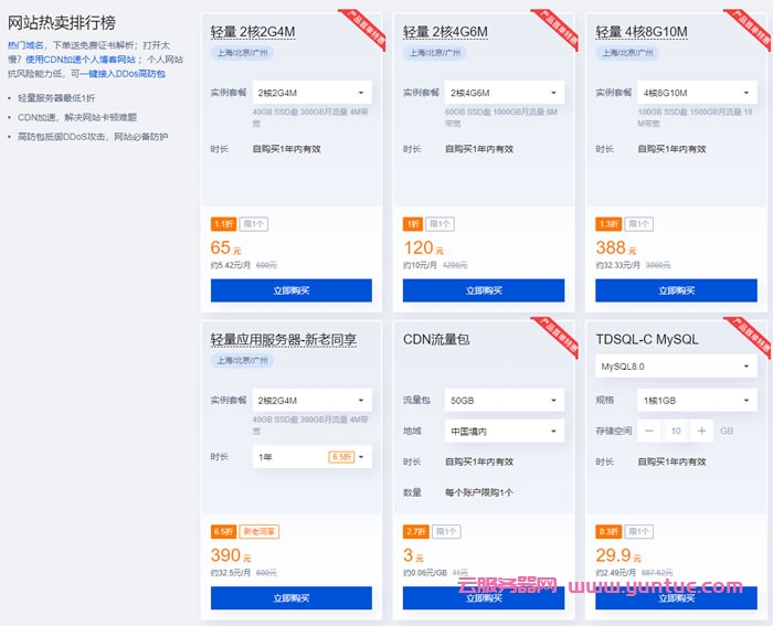 腾讯云个人开发者云上专享活动：适合搭建个人博客的云服务器，领1988元优惠券礼包(图3)