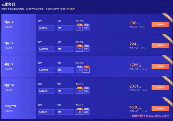 腾讯云企业服务器限时秒杀活动：4核8G5M买3年平均低至595元/年(图3)