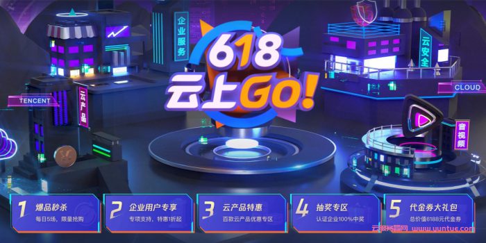 2021年腾讯云618云上go活动：2核4G5M云服务器688元/3年(限定)(图1)