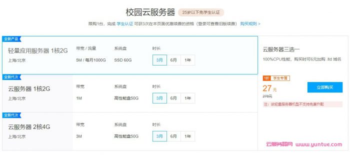 2021腾讯云校园云服务器最新套餐,最便宜的云服务器432元/4年(图1)