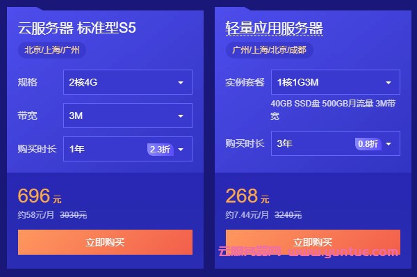 腾讯云上云回馈活动：老用户2核4G3M仅696元/年;1核1G3M轻量云仅95元/年(图2)