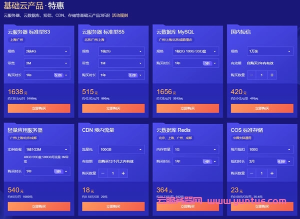 腾讯云上云回馈活动：老用户2核4G3M仅696元/年;1核1G3M轻量云仅95元/年(图3)
