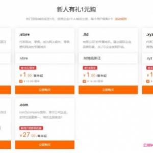 阿里云域名双11活动：优惠一览全攻略,.top/.xyz/低至1元/年起
