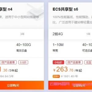 阿里云ecs服务器共享型s6与共享型n4选择哪个?性能区别及选择