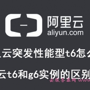 阿里云突发性能型t6怎么样?阿里云t6和g6实例的区别在哪?