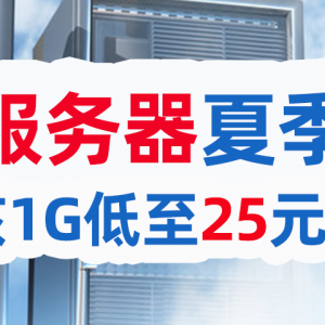 老薛主机：促销活动，1核1G国内云服务器，25元1月