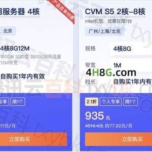 腾讯云4核8g服务器多少钱？446元一年可以吗？