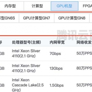 2021腾讯云GPU服务器价格（包年包月和按量计费）