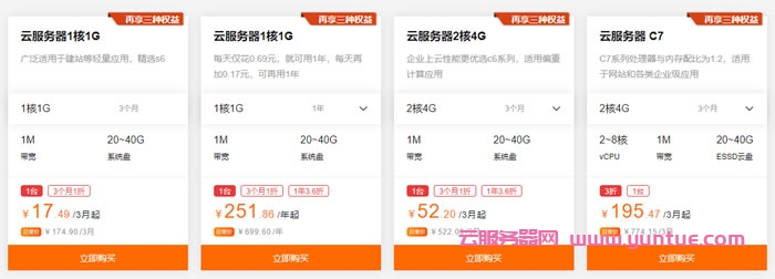 阿里云服务器新人特惠活动:云服务器1核1G,每天仅0.69元,17.49元/季(图2) 阿里云服务器新人特惠活动:云服务器1核1G,每天仅0.69元,17.49元/季(图2)