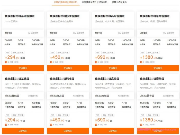 阿里云：云虚拟主机金秋福利,新老用户同享5折优惠!最低294元/年起(图2)