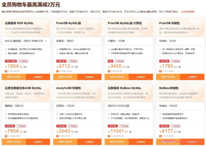 阿里云云数据库金秋优惠：MySQL数据库限时抢购9.9元起,代金券最高可领2000元(图5)