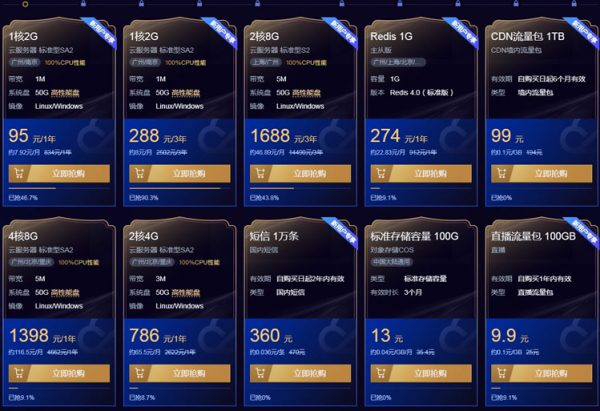 腾讯云618活动、阿里云618活动等云服务器618年中大促何时开始?(图1)