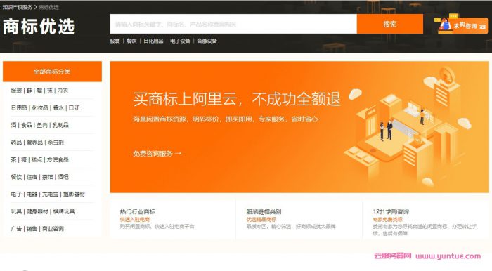 阿里云商标转让买卖交易平台，阿里云商标优选明码标价(图1)