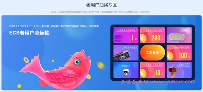 阿里云老用户幸运抽奖满减活动：免费云服务器、机械键盘、阿里云公仔等你赢!(图3)