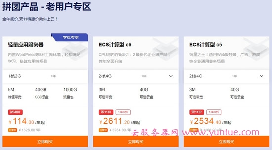 阿里云服务器双11优惠活动：阿里云拼团上云低至85元/年(图3)