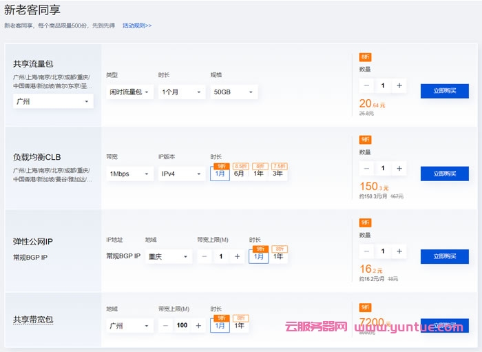 腾讯云网络专场特惠:流量包1分钱起,负载均衡7.3折起(图5) 腾讯云网络专场特惠:流量包1分钱起,负载均衡7.3折起(图5)