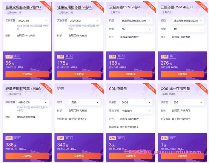 腾讯云爆款限时秒杀：云服务器限时体验20元起，更多上云必备产品低至1元(图3)