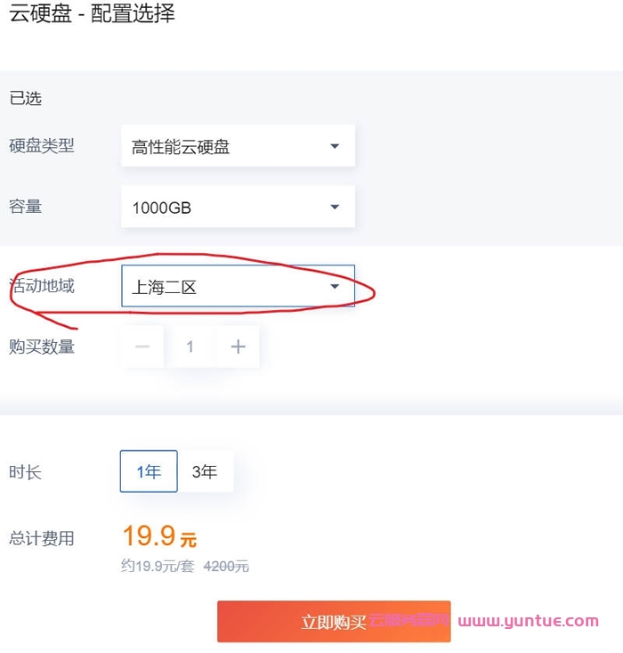 腾讯云新春采购：轻量云服务器云硬盘数据盘，1TB空间，年付19.9元(图2)