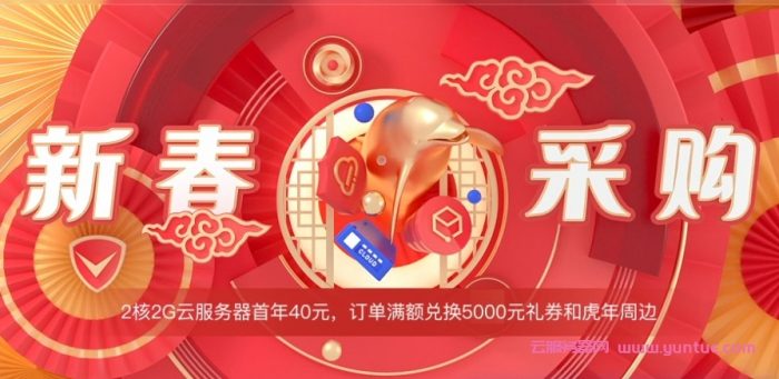 2022腾讯云新春大促：8888元代金券大礼包!买服务器满600元可减150元(图1)
