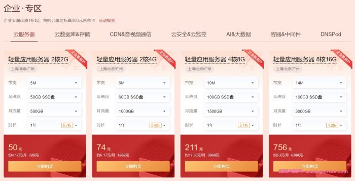 腾讯云新春大促活动2022：轻量服务器低至1折，老用户续费新购优惠(图3)