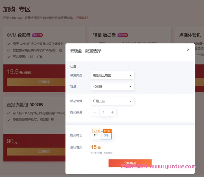 腾讯云新春采购：2核2G云服务器40元/年，1TB大硬盘仅19.9元，新老用户均可参加(图2)
