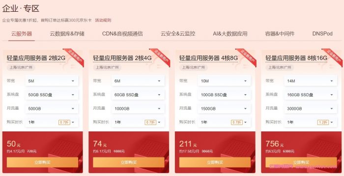 腾讯云新春采购季：2核2G轻量云仅40元/年,200元/3年;4核8G轻量云仅211元/年,998元/3年(图3)