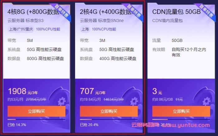 腾讯云双11活动：国内大存储/大硬盘云服务器;4核8G5M+800G数据盘仅1908元/3年(图1)