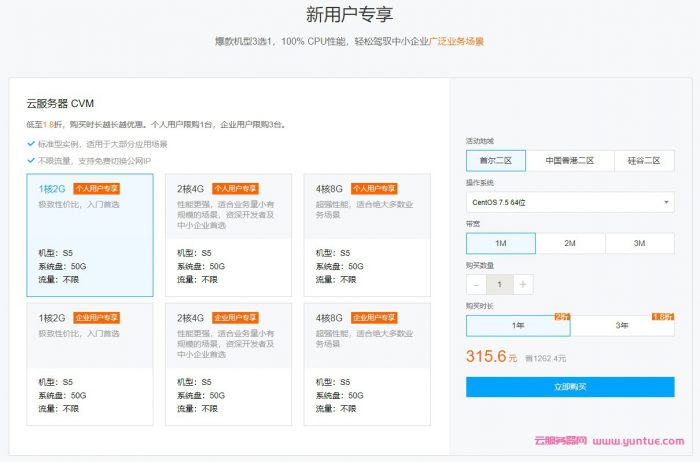 2021年腾讯云全球购服务器活动：全球购新版变化汇总(图2)